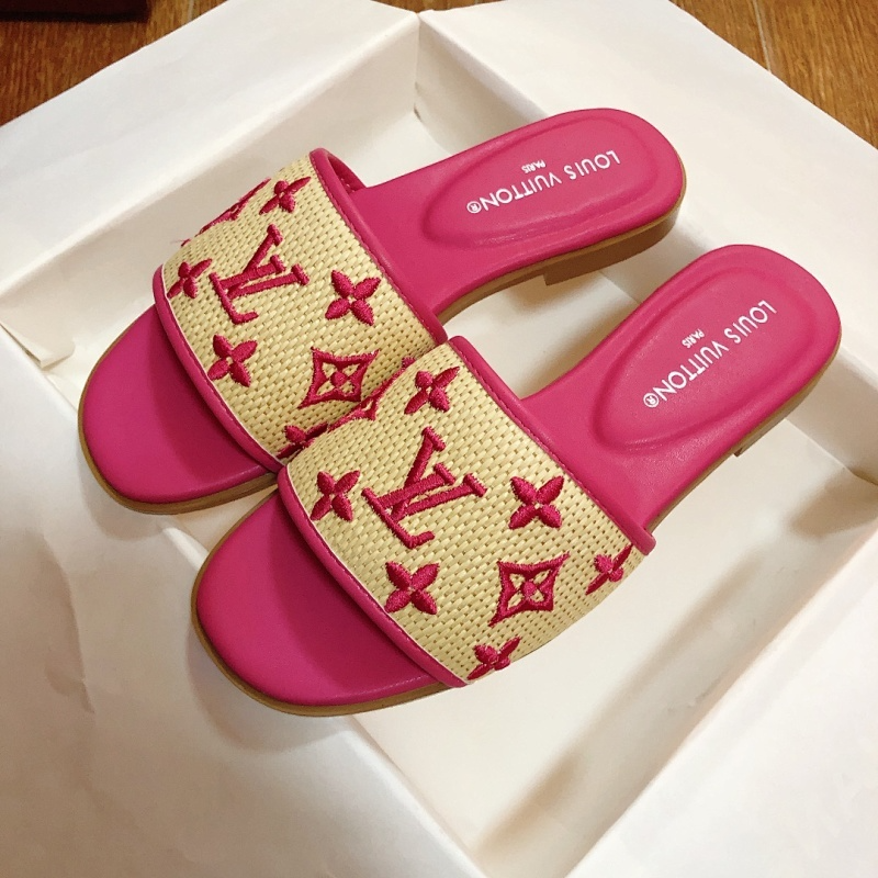 MJLS13 synthetic Leather slippers Women shoes 35-42 With box