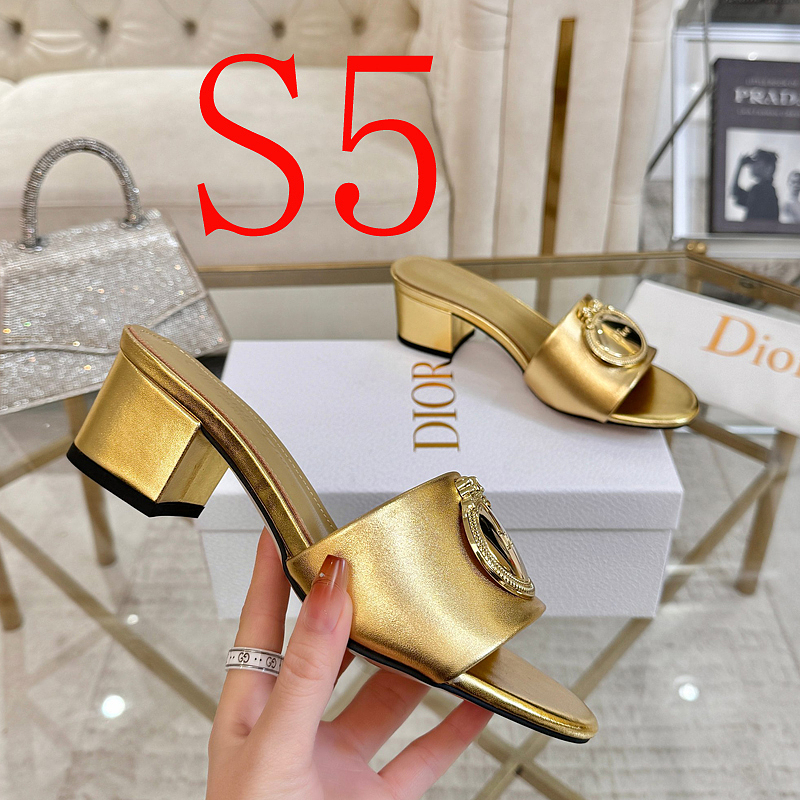 SHDS6 Women 5.5CM Heel slipper Shoes 35-42 with box