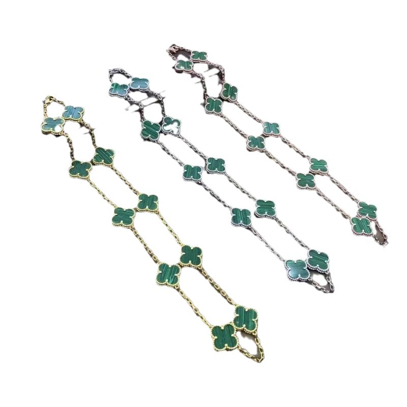 VAN100 High Version Clover Ten Flower Necklace Thick Plated 18K Necklace Jewelry