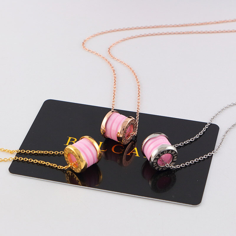 BVN14 Pink ceramic necklace jewelry for women