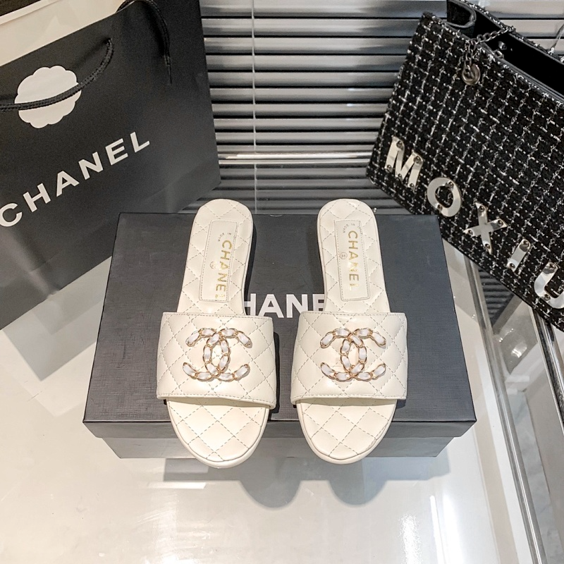 MCS06 Synthetic Leather slippers 35-40 Shoes With box