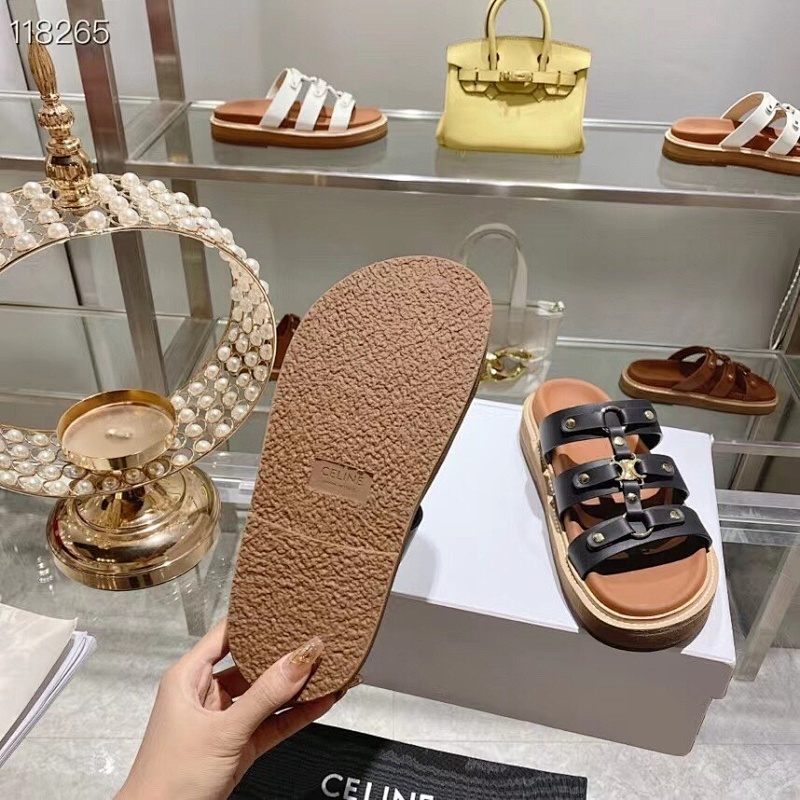 MCS32 Synthetic Leather slippers 35-42 Shoes With box