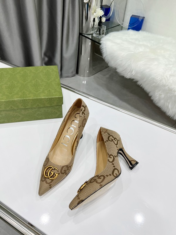 SHGS7 Leather 8.5CM Heel Women 35-42 shoes With box