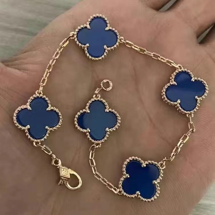 VAB100 Natural Stone 4 Flower Bracelet Premium Jewelry No packaging AAAAA quality