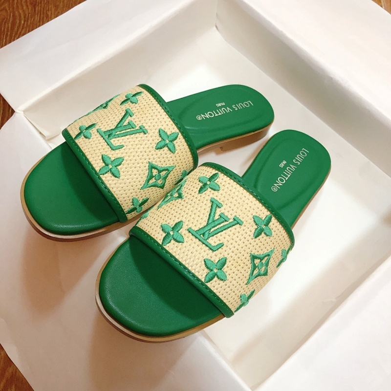 MJLS13 synthetic Leather slippers Women shoes 35-42 With box