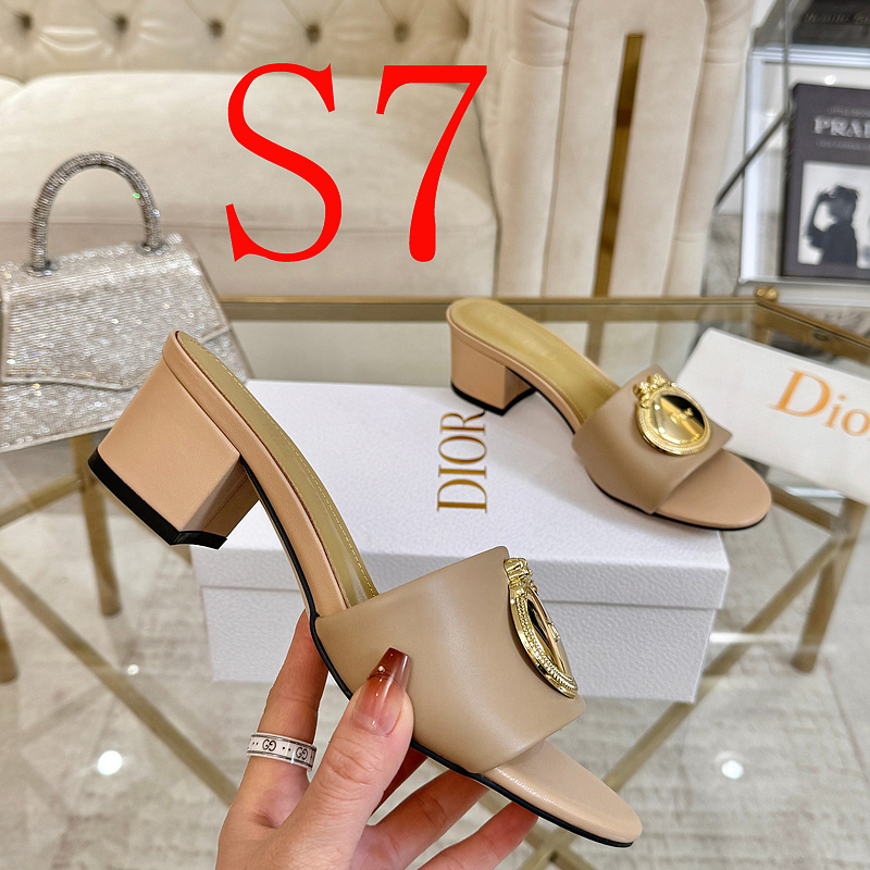 SHDS6 Women 5.5CM Heel slipper Shoes 35-42 with box