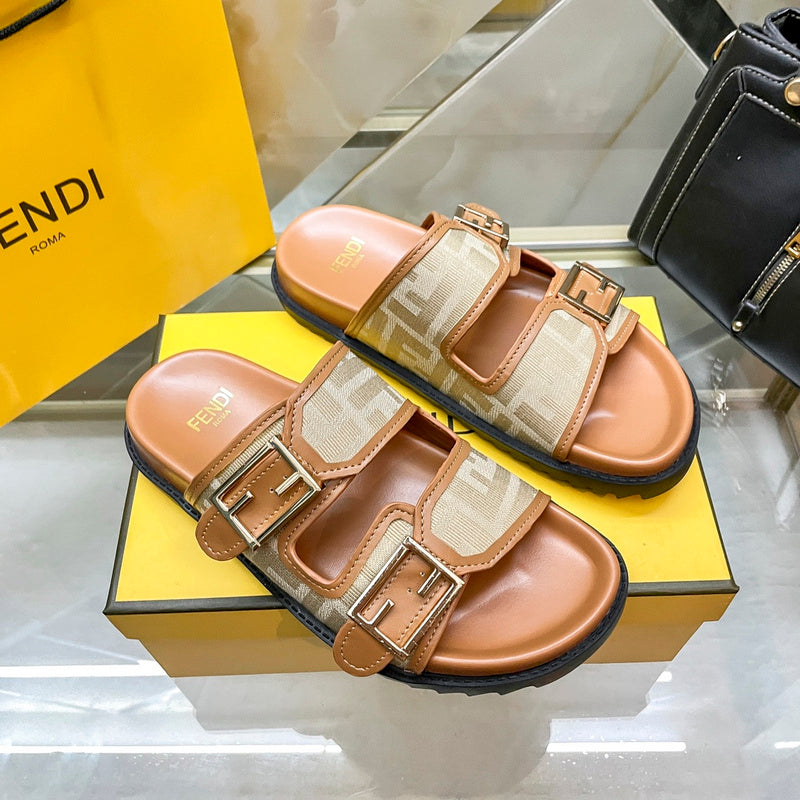 MFS5 Leather slippers Women shoes 35-40 With box