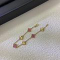 AVSB6  New Laser Rose Pink mini six-flower bracelet jewelry
