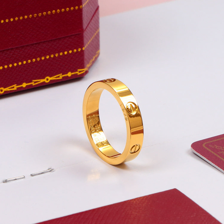 CAR7 Classic LOVE ring 4mm for lovers ring  Jewelry size 5-11