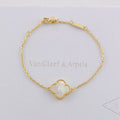 VAB1 4 Clover Bracelet single flower steel braceletabout 17cm+4cm extra   Jewelry