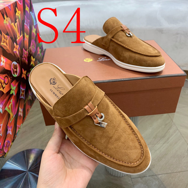 GLS19 Leather shoes Women35-42 Man40-45 Slipper with box