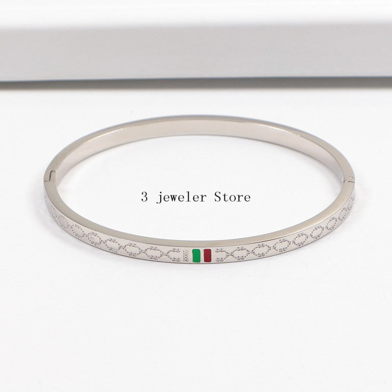 GB47   316L steel and crystal with 18K gold plated  Jewelry