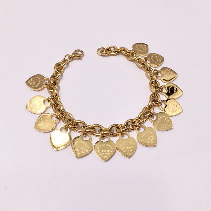L155   Bracelet 316L steel plating gold Bangle Jewelry