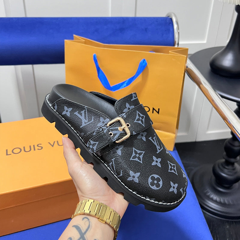 MJLS5 Leather slippers Women shoes 35-42 With box