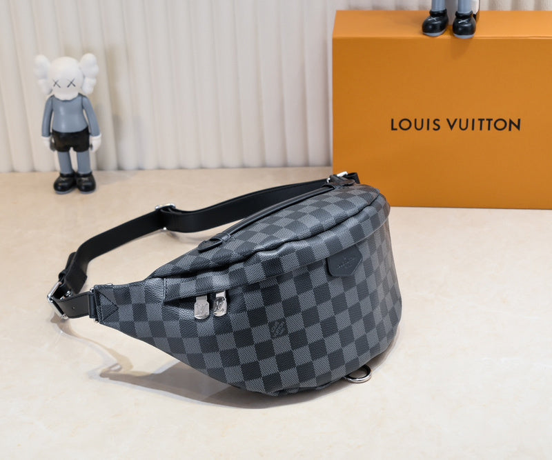 LLP55 Leather Bag 37x14x13CM Shoulder  for women and men  Bags