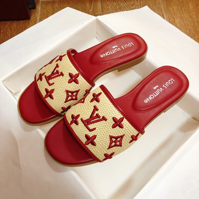 MJLS13 synthetic Leather slippers Women shoes 35-42 With box